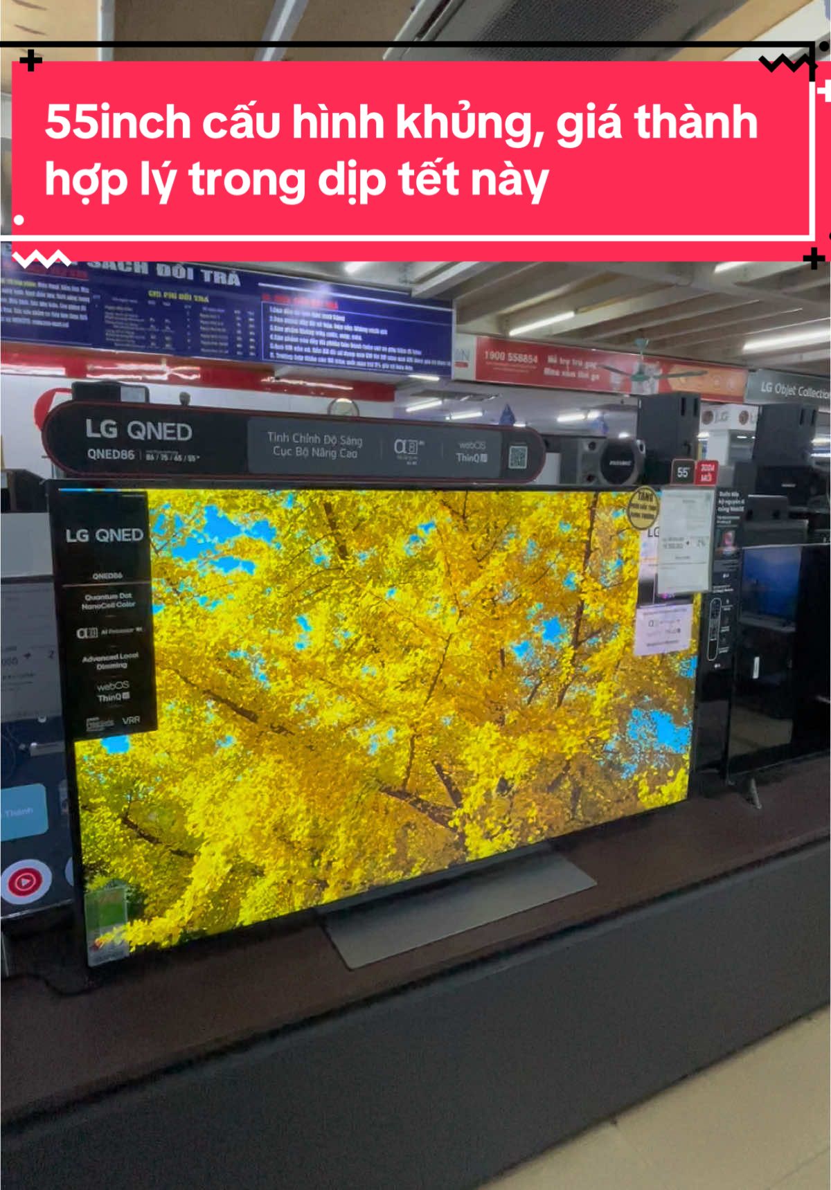 Tivi LG 55inch bán chạy nhất thời điểm hiện tại. Mã hàng 55qned86tsa với nhịp giảm sâu cho chất lượng hình ảnh và âm thanh vượt trội. #ecomart #ecomartdonganh #sieuthidienmayecomart #tivilg #tividienmay #tivi4k 