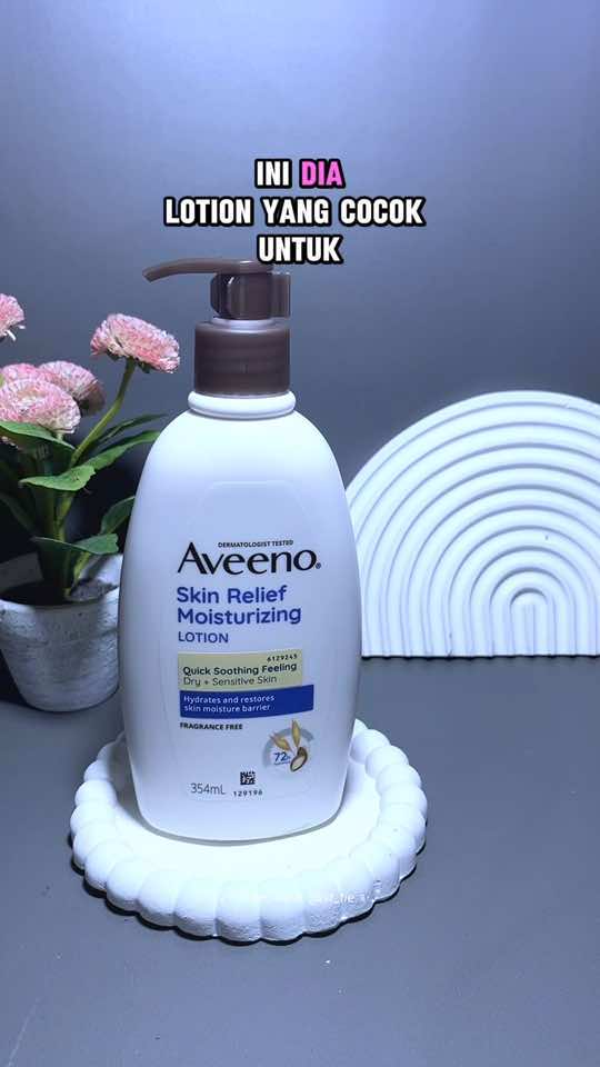 Rekomendasi bodylotion untk kulit kering dan sensitif. Mengandung bahan alami, fragrance free dan udah dermatologist tested ✅ 💗  #aveeno #bodylotion #skinrelief #fypage 
