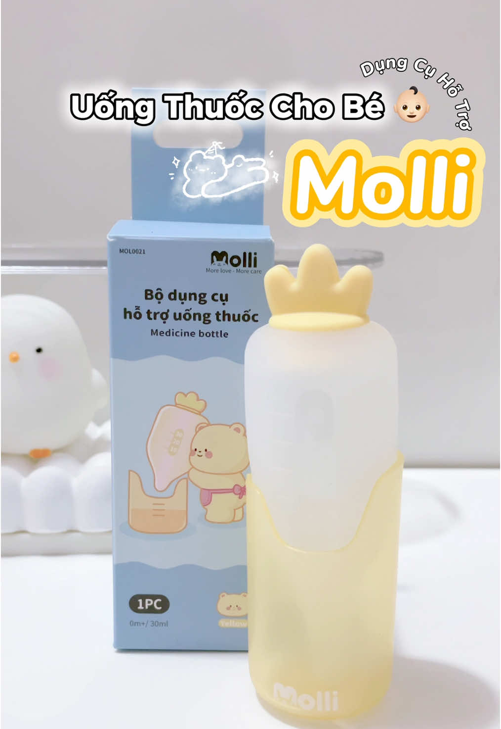 Bộ dụng cụ hỗ trợ bé uống 💊 của nhà #Molli vừa tiện vừa xinh quá các mom ơi #xuhuong #review #viral #mebimsuachamcon #embe #chamcon #fypシ゚ 