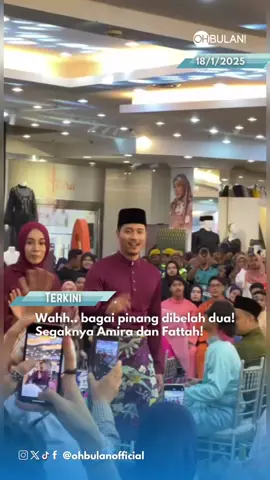 Matchy-matchy la ! Min lurve 😍😍✨#ohbulan #fyp #terkini #fattahamin #amiraothman #fashion #raya