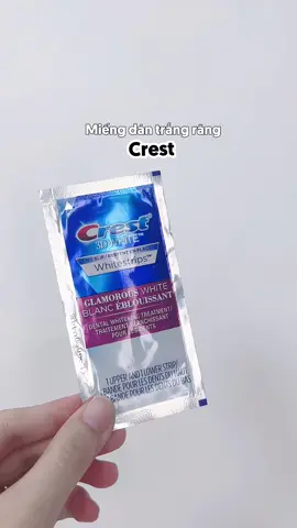 Miếng dán trắ.ng răng nhà Crest Mỹ , không cần phải ra NK nữa, chỉ vài chục đã có miếng dán , dành cho các chuổi đi chơi hẹn hò, nhanh chóng .  Lộ trình 7 ngày , sá.ng rõ .  #miengdantrangrang 