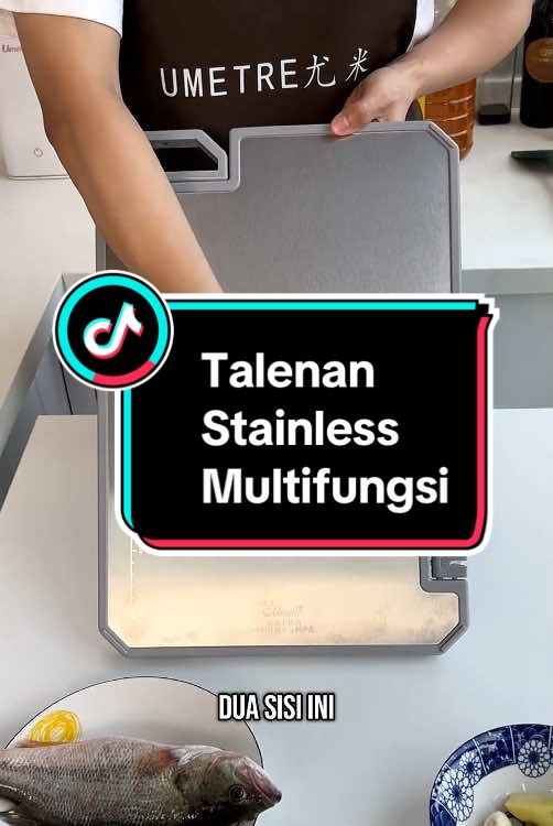 Talenan stainless steel 2 sisi terdapat pemarut dan pengasah pisau #talenan #talenanstainless #talenanstainlesssteel #talenan2sisi #talenanmultifungsi 