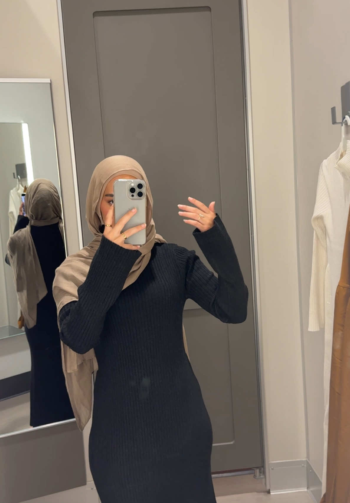 I got the cream & grey sweater dress in a size L and I loveee them, just wish the material wasn’t so body hugging 🥹 #hijabitiktok #hijabifashion #hijabstyle #smallinfluencer #tiktokban #targetfinds #targethaul #targetfashion #tryonhaul #tryonwithme #tryon #fyp @target @Target Life & Style 