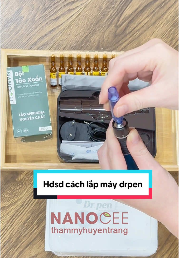 Hướng dẫn sử dụng cách lắp máy drpen phần 1 #thammyhuyentrang #nanocee #xuhuong #maycaytrang #mayphikimdrpen #mayphikimtichdien 