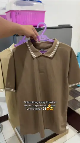 Solid nitong kulay Khaki at Brown polo shirt👌ang linis tignan👀🔥😎#poloshirt #buy1take1poloshirt #poloshirtformen 