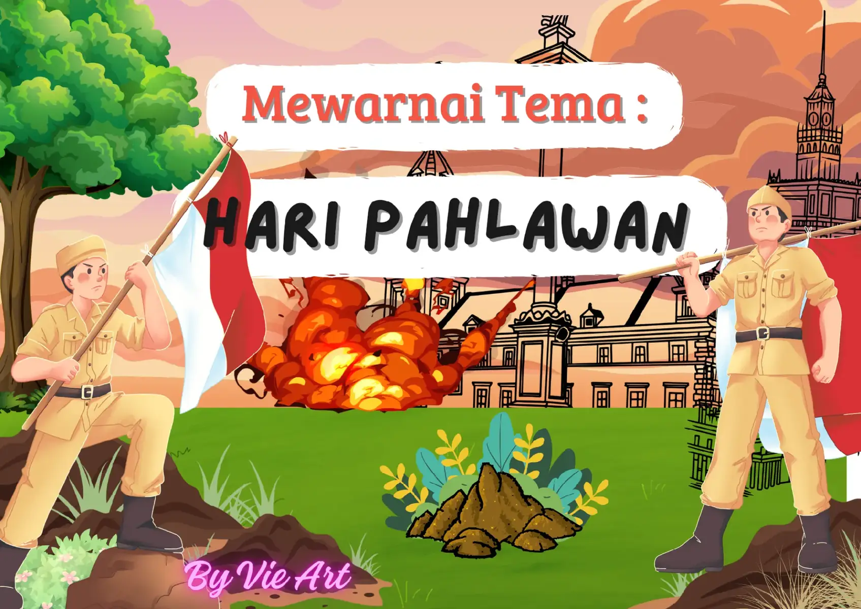 🍁tema hari pahlawan 🍁  buat teman-teman yang mau order gambar tema hari pahlawan silakan teman-teman klik link di bio di bawah profil... cuma rp10.000 aja temen-temen dapat 5 gambar nanti bisa teman-teman edit sendiri bisa teman-teman print out sendiri... yuk buruan klik link di bio..  #serumewarnai #temapahlawan #gradasilangit #lembarmewarnai #tutorialmenggambar #kelasmewarnai #fyp #paperstump #gambarsimpel #melihatbumidatardariangkasa #animalcoloring #pascola #ordergambar