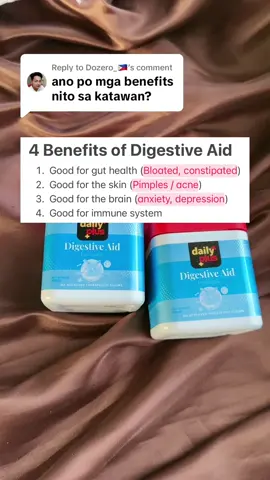 Replying to @Dozero_🇵🇭 watch this to know the benefits of daily plus digestive aid probiotics ✅ #probiotics #digestiveaid #bloated #dailyplusdigestiveaid #digestiveenzymes #fyp 