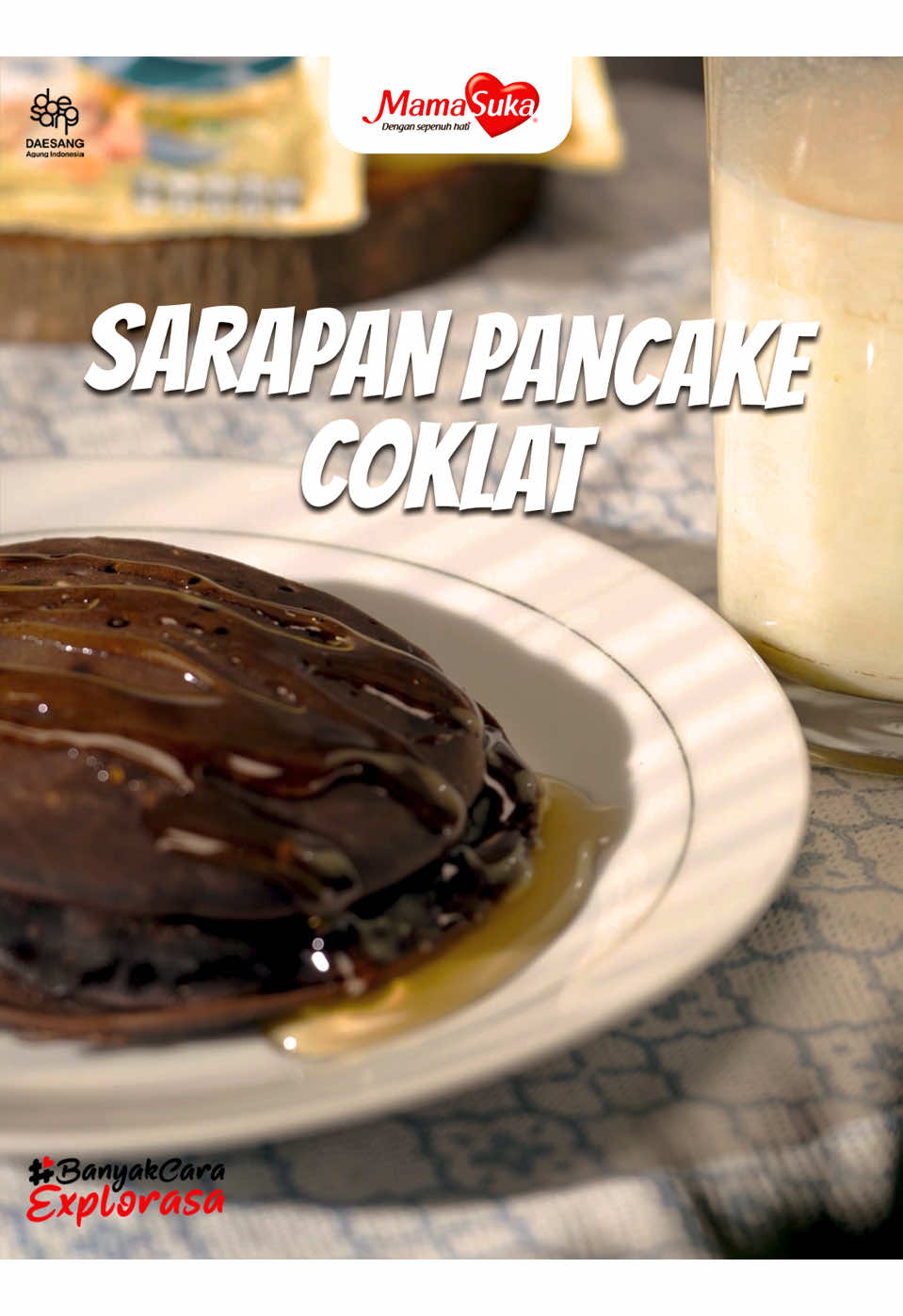 Gaperlu repot kalau pengen pancake pagi-pagi☀️Yuk bikin pancake pakai MamaSuka Pancake Mix❤️ Bersama MamaSuka #BanyakCaraEksplorasa