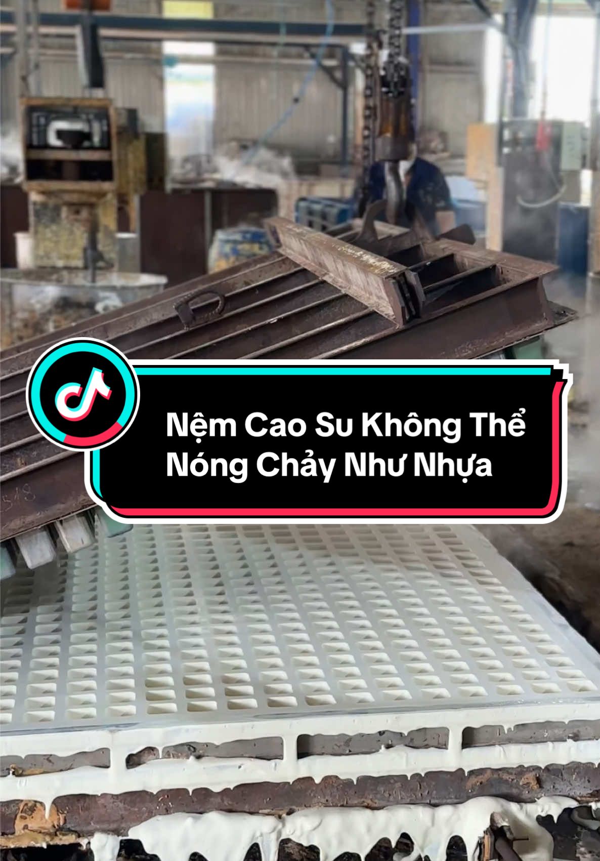 Mọi người hay nghĩ nệm cao su có thể nấu chảy và đúc thành tấm nệm #trumnem