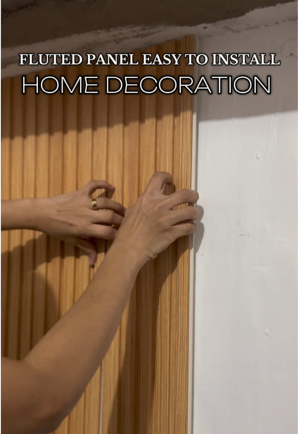 Fluted Panel Easy to Install | GRAB YOURS NOW #fluted #panel #flutedpanel #wood #Home #background #woodpanel #panelboard #homedecor #fyp 