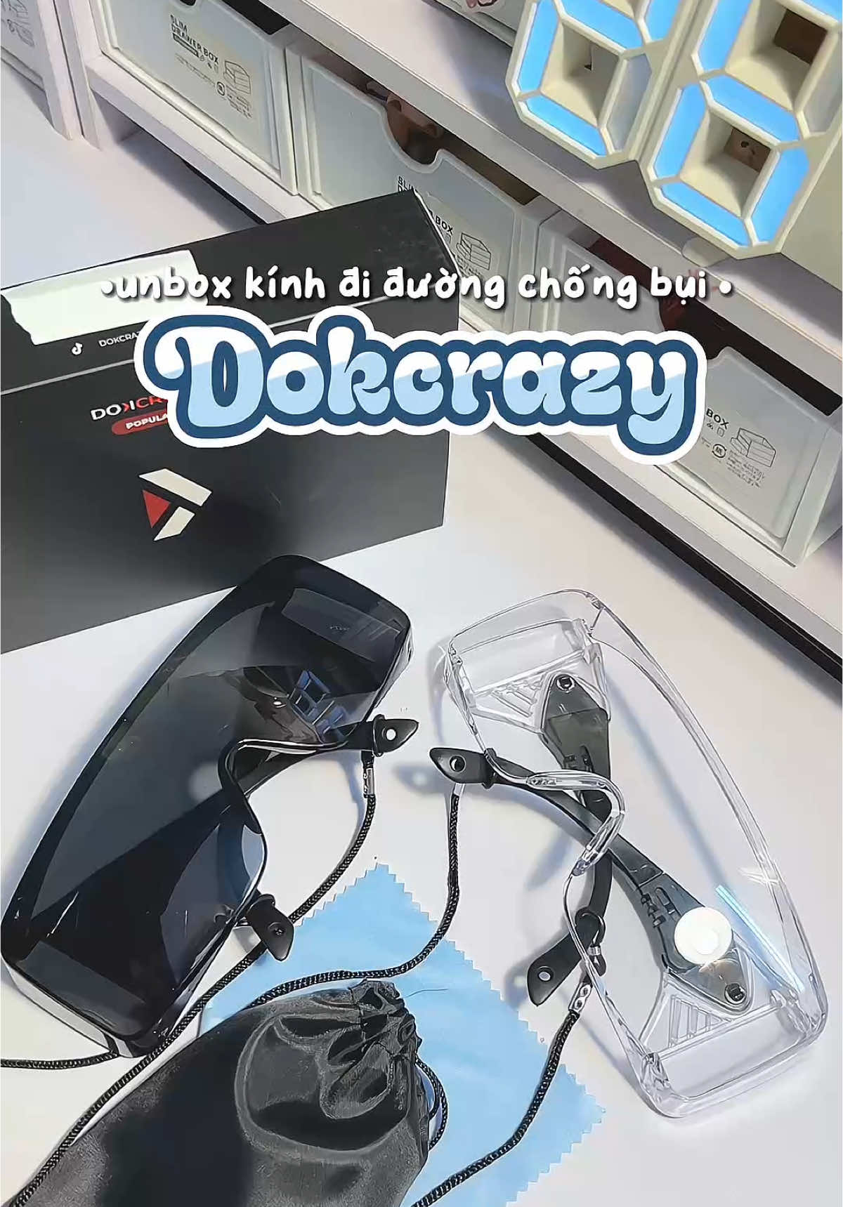 Giờ ra đường cứ phải sắm sắn chiếc kính chốngg bụi✨ #kinhchongbuiDokcrazy #Dokcrazy #kinhchongbui #unbox #xuhuong #fyp #foryou #unboxwithTep 