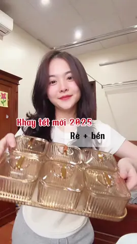 Sắm được khay đồ tết ưng thật sự . Vừa rẻ đẹp lại bền #lanbatranglamme #xuhuong #kenhchang #khaymuttet #khaydotet 