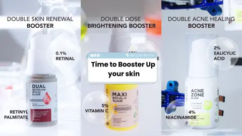 NEW LAUNCH ELIXIR SERIES IS FINALLY HERE✨☺ Experience a skin revolution with our Elixir Series. Packed with potent ingredients, these 3 formulas are designed to transform your skin🤍 ✨MAXI ROYAL-C ELIXIR: efektif untuk mencerahkan, memudarkan noda hitam yang kaya akan antioxidant ❤️DUAL RETIGLOW ELIXIR: efektif untuk mengurangi kerutan diwajah dan tanda-tanda penuaan 🍃ACNE ZONE ELIXIR: efektif untuk meredakan, mengatasi jerawat hingga kurangi minyak berlebih  Mulai sekarang ngga perlu insecure lagi dengan kulitmu✨ ELIXIR SERIES dari MSGLOW Beauty siap jadi andalan untuk Boosting kulit sehatmu✨ Yuk checkout sekarang juga, dan rasakan kulit sehat dan glowing dengan Elixir Series dari MSGLOW Beauty✨ #MSGLOWBeauty #SkinBoosterRevolution