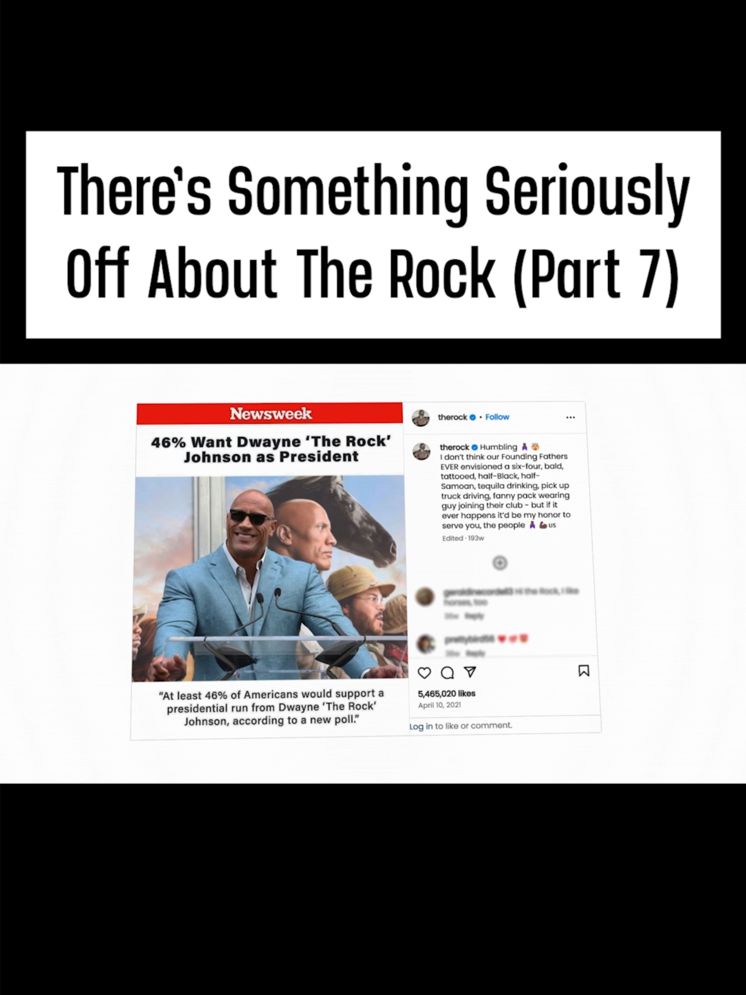 There's Something Seriously Off About The Rock... (Part 7) #TheRock #DonaldTrump #joebiden2020