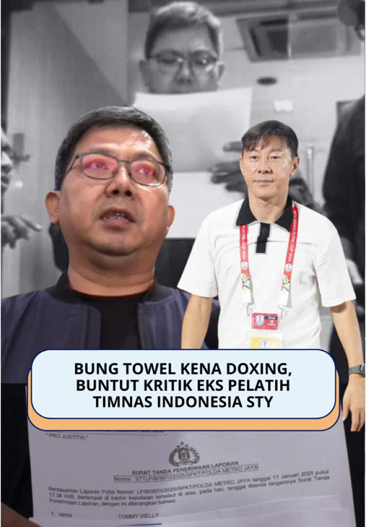 Pengamat sepak bola Tommy Welly atau biasa di kenal Bung Towel pada Jumat (17/1) mendatangi polda metro jaya. Kedatanganya tersebut guna melaporkan seseorang yang melakukan pencemaran nama baik hingga penyebaran data pribadi terhadap dirinya dan keluarganya. Yuk temukan juga berbagai informasi lainnya di www.kompas.tv #VISUALNARRATIVEKompasTV