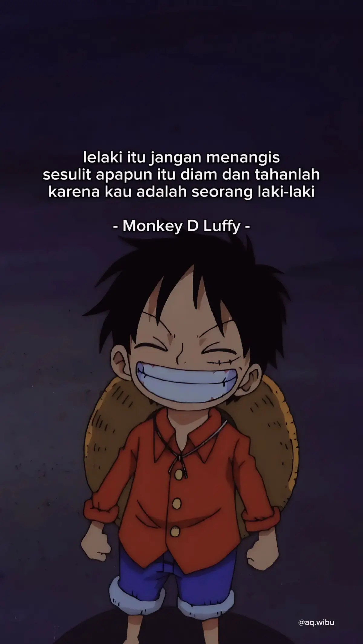 sesakit apapun laki-laki tidak boleh menangis #monkeydluffy #onepiece #fyp 