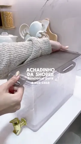 Reservatório Dispenser de Água Para Geladeira 😃 ##acheinashopee##dicasdecasa##utilidades##organizacao##praticidade