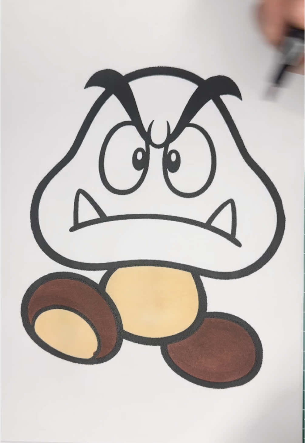 ASMR Coloring  #satisfyingcoloring #relaxingvideos #colourwithme #asmr #supermario #gumba 