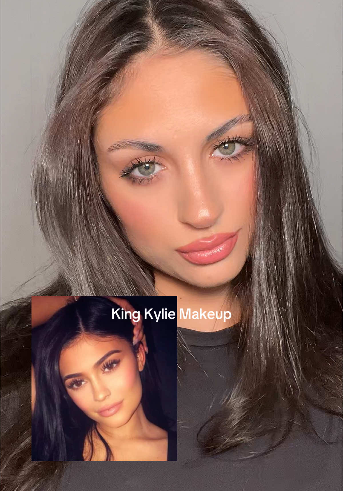 King Kylie Era makeup 💄  @ErborianUSA skin hero glow @Tower 28 Beauty tinted sunscreen @milkmakeup future fluid concealer, matte bronzer, kiss high roll mascara  @hudabeautyshop pound cake easy bake  @Rare Beauty pressed powder @Kosas euphoria blush is life @Too Faced born this way the natural nudes eyeshadow palette @Sweed Beauty dusty brown  @Kylie Cosmetics lip liner smitten @Fenty Beauty highlighter duo girl next door & chic phreak #kingkylie #kyliejenner #kyliejennermakeup #makeup #makeupvideo #makeuptutorial #makeupinspo 