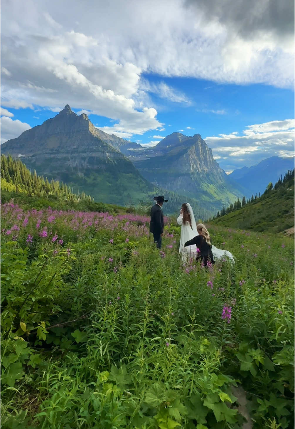 One final post of this elopement day. See you guys on YT @nomadfilmco  Bride @Kat  Photographer @Jill Jones  #elopement #glaciernationalpark #montana #montanawedding 