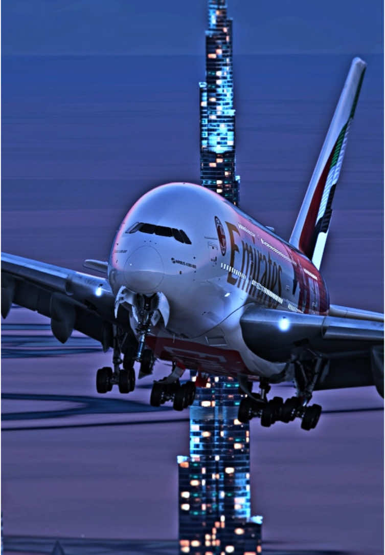 A380 Emirates  • • #aviation #fly #flight #plane #dubai #burjkhalifa #emirates #viralvideos 