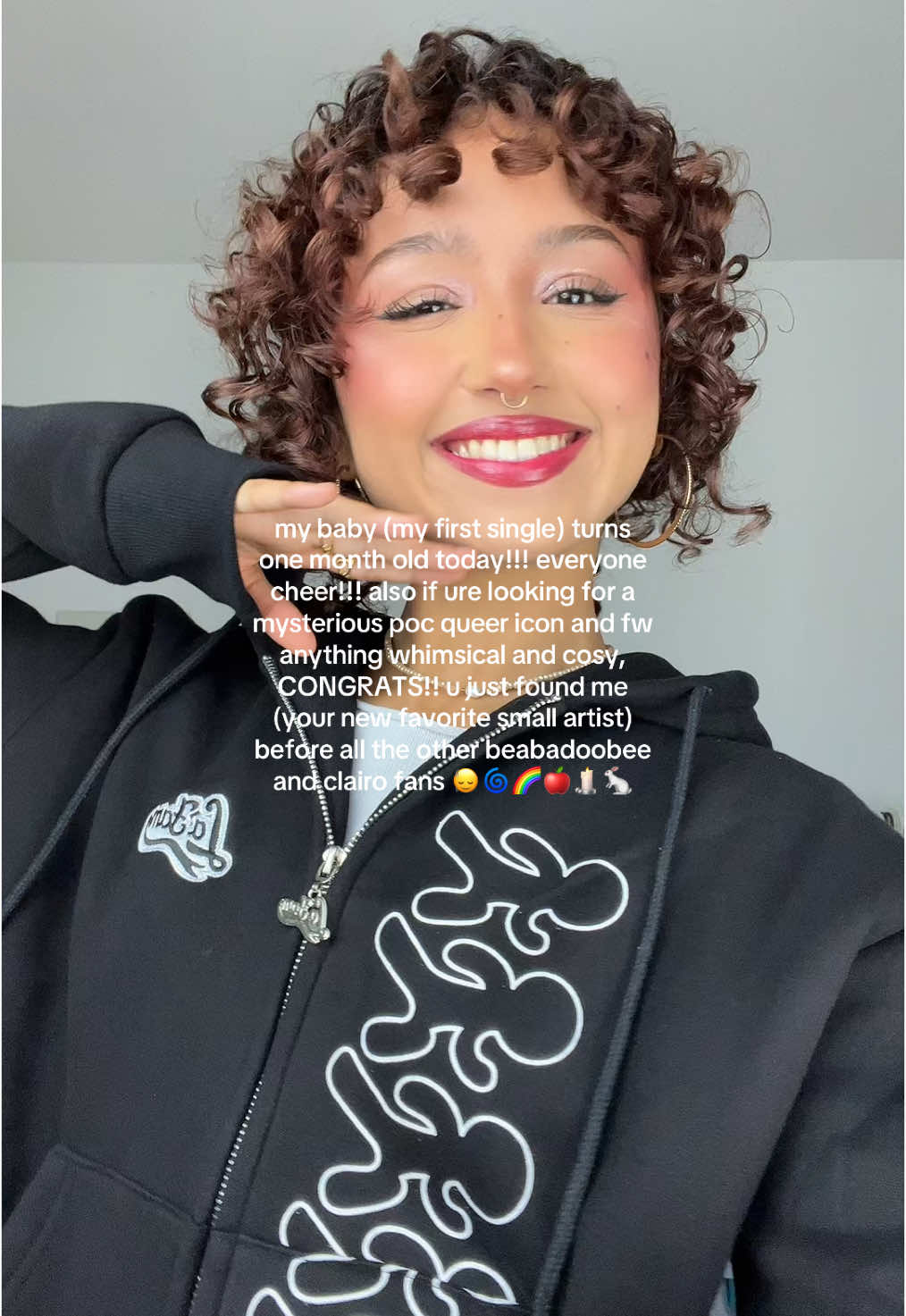 yayyyyy stream almost home‼️🌈🍎🌀 #wlw #newmusic #smallartist #indie #clairo 