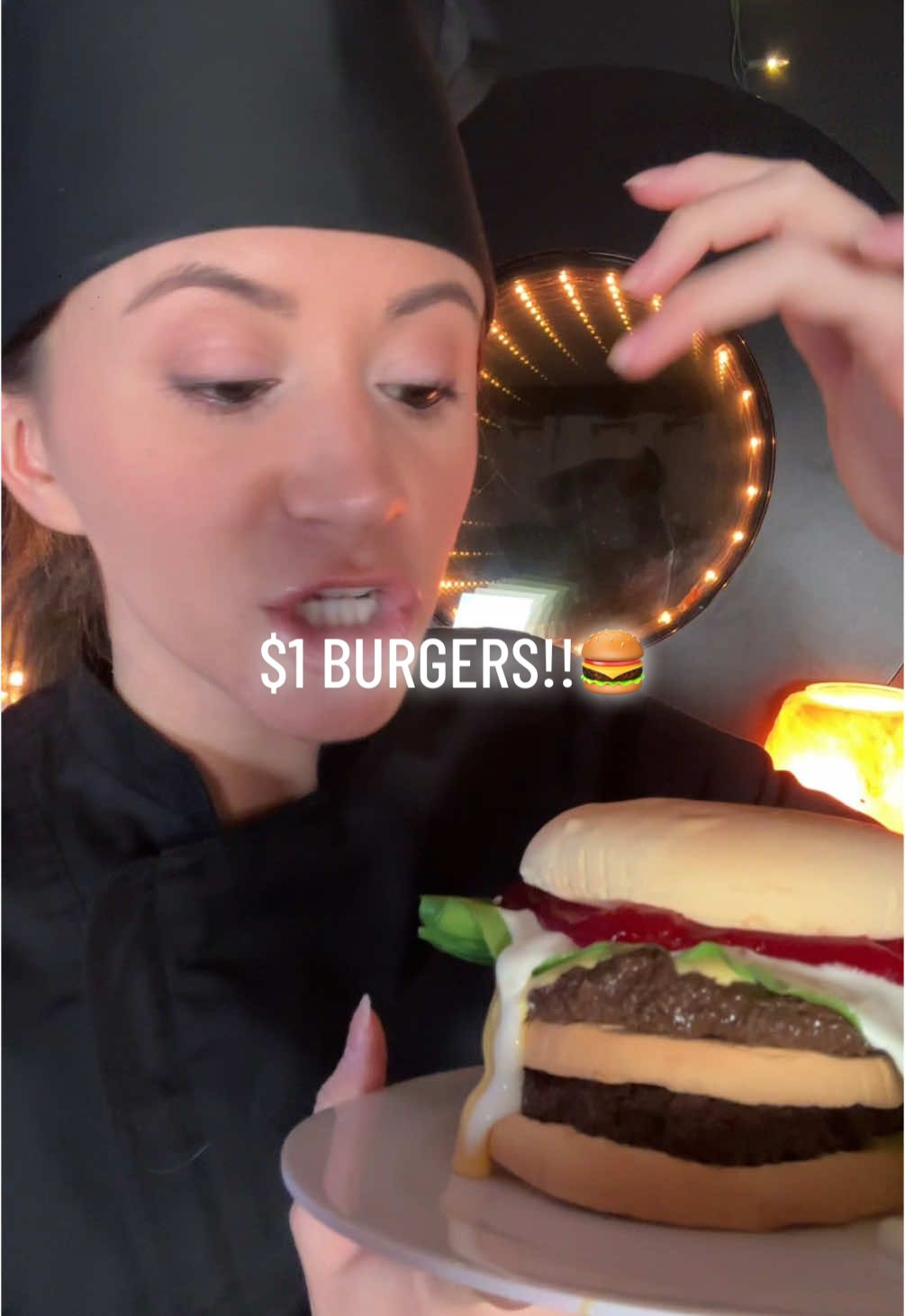 $1 BURGERS HERE!!!🍔 #asmr #asmrsounds #asmrvideo #asmrroleplay #fyp 