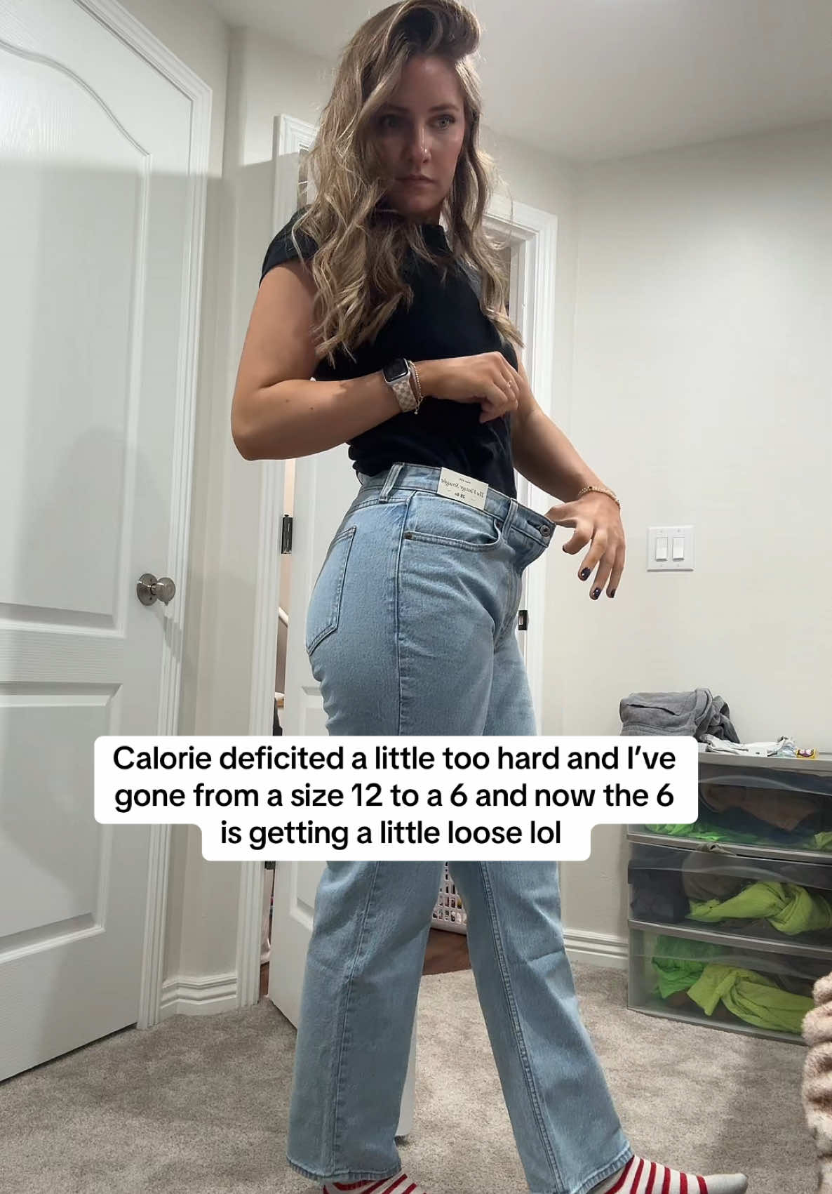 Losing weight is great until you have to buy clothes every few months lol… but I am 7 pounds away from my goal so hopefully I’m almost done 🫡 #weightloss#GymTok#caloriedeficit 