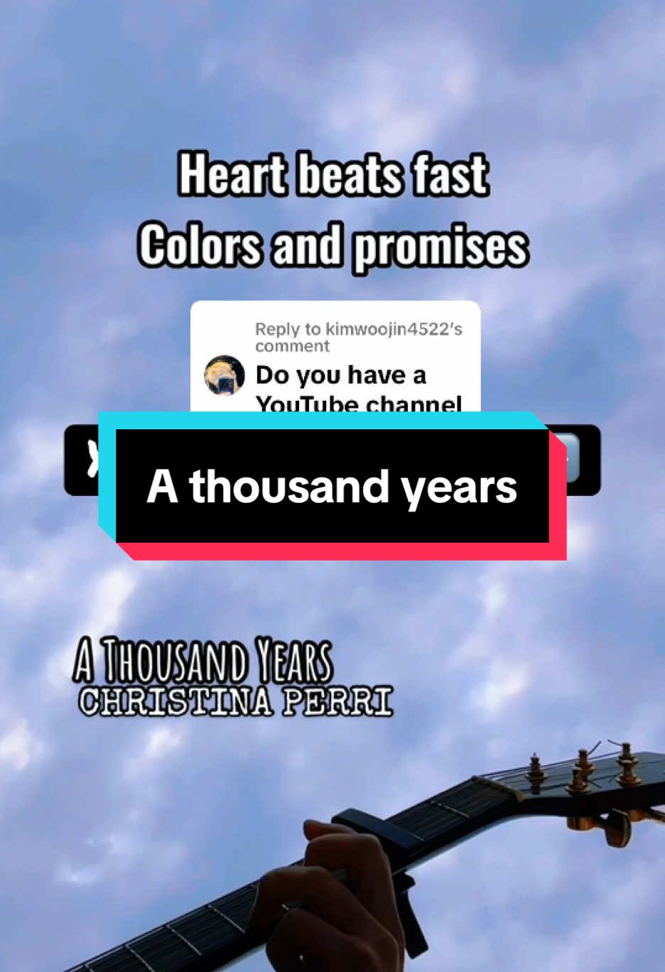 Replying to @kimwoojin4522 If this is the end for TT USA, come find me on IG & YT where I’ll be posting more - including FULL COVERS ☺️ thank you to all ❤️ #fypシ゚ #guitartok #singalong #athousandyears #twilightsaga 