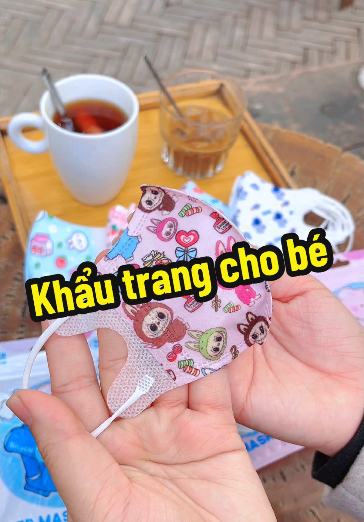 Combo 100 chiếc chỉ 45 cành #thoitrangtreem #mebimsua #mevabe #khautrang5dchobe #khautrangchobe 