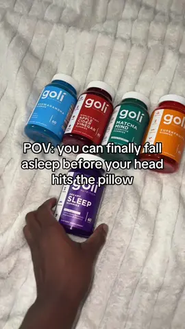 POV: you can finally fall asleep before your head hits the pillow  #goli #golisleep #goligummies #melatonin #melatoningummies #resultsmayvary  . . . Disclaimer: consult a medical professional before taking. Results may vary per user. 