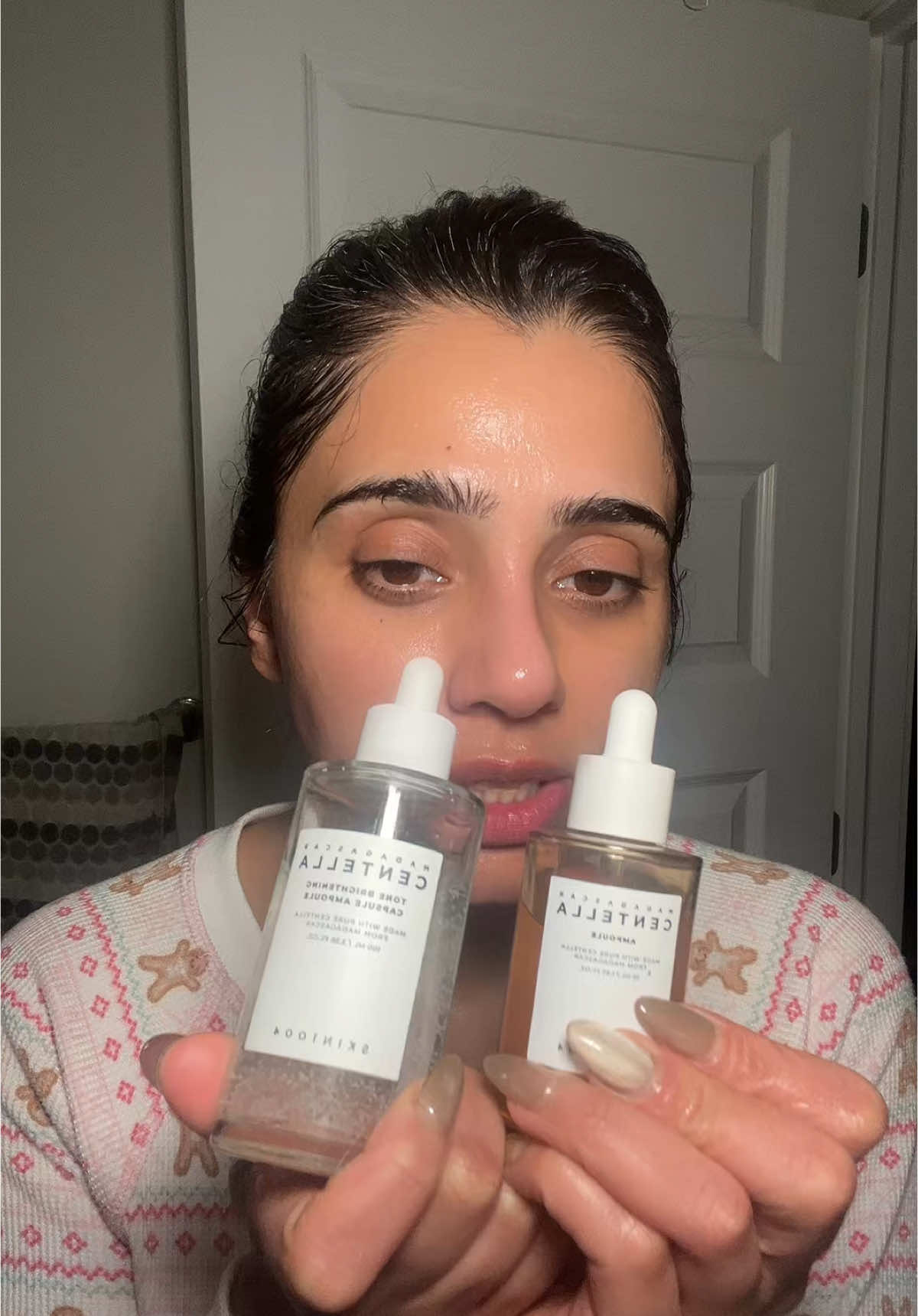 Nighttime skincare routine @anua_us @SKIN1004 Official @Karine Joncas Cosmétiques @Medicube Global #nighttimeskincare #dryskin #normalskin #antiaging #hyperpigmentation #darkspots #acneskin #brownskingirl #browngirl #healthyskin 