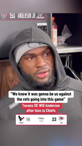 Will Anderson had this to say after the Texans were eliminated by Kansas City. (via WillKunkelFOX/X) #nfl #football #nflfootball 