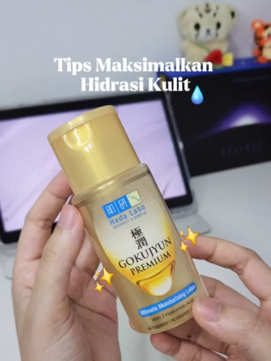 Ternyata begini cara simpel buat maksimalkan hidrasi kulit pakai Hada Labo Gokujyun Premium Ultimate Moisturizing Lotion💧✨ Yuk coba tipsnya, kulit tampak lebih lembap, sehat, dan bersinar! 😍 #hadalabo #rohto #gokujyun #gokujyunpremium #moisturizer #skincare #belanjaannara #fyp 