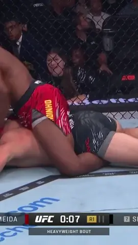 IN THE FINAL SECONDS OF THE FIRST 👏 Heavy hitter #JailtonAlmeida secures the finish at #UFC311! #UFC #MMA