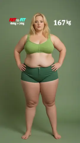 Fat to fit evolution 💪 made with AI #evolution #ai #Fitness #weightlossjourney #woman 