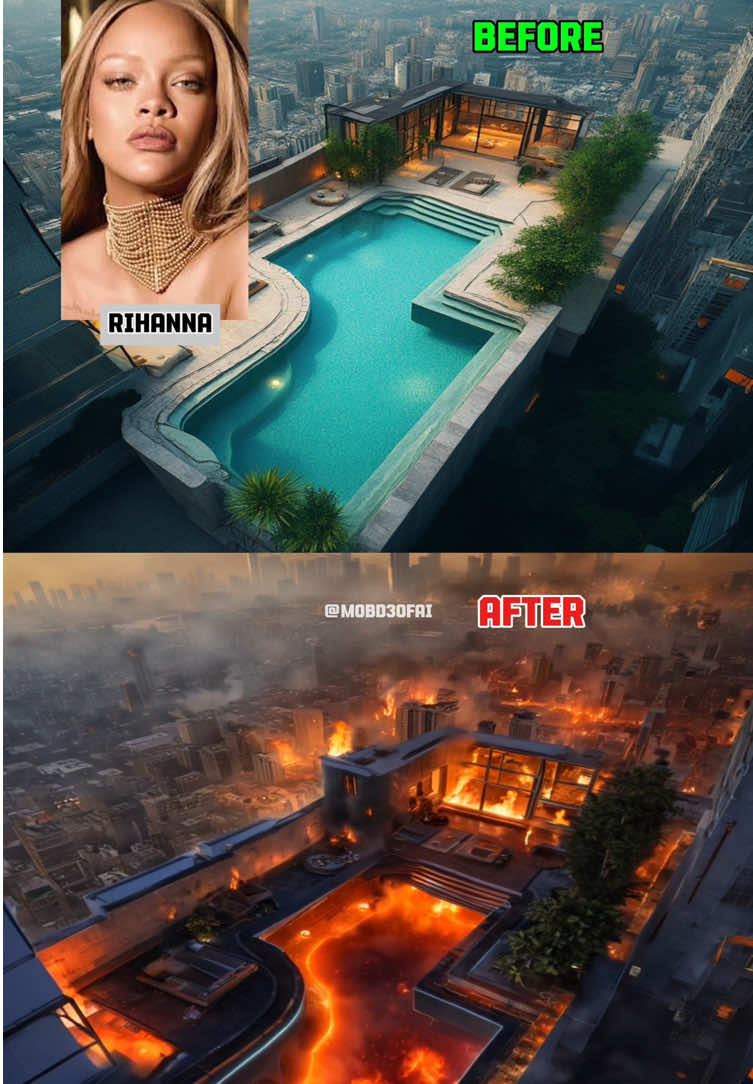 American celebrities lost their houses in Los Angeles wildfires #california #losangeles #wildfire #usa🇺🇸 #californiafire #beforeandafter 
