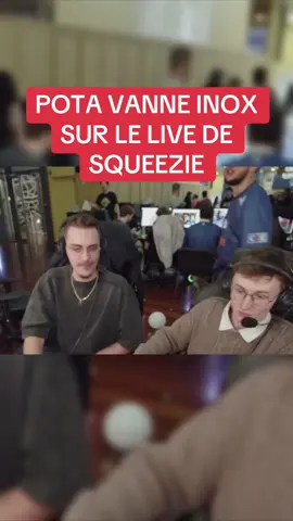 POTA EN ROUE LIBRE SUR LE LIVE DE SQUEEZIE #twitch #squeezie #potatoz #hugodelire #inoxtag 
