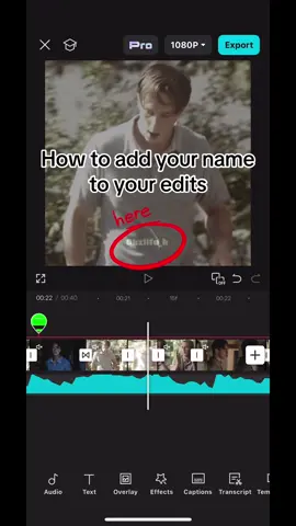 How to add your username onto edits #capcut #edits #edittips #fyp #beginnereditor 