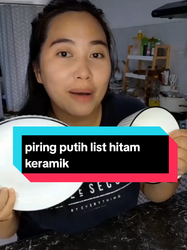 Piring putih list hitam keramik #piring #piringputih #piringputihlisthitam 