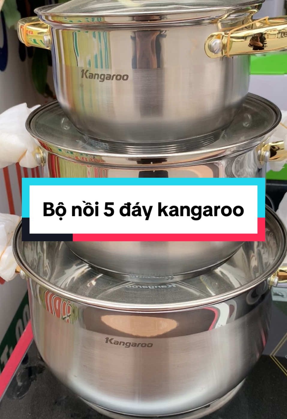 Bộ nồi kangaroo 5 đáy #xuhuongtiktok #ThuAqua #bonoikanggaroo 