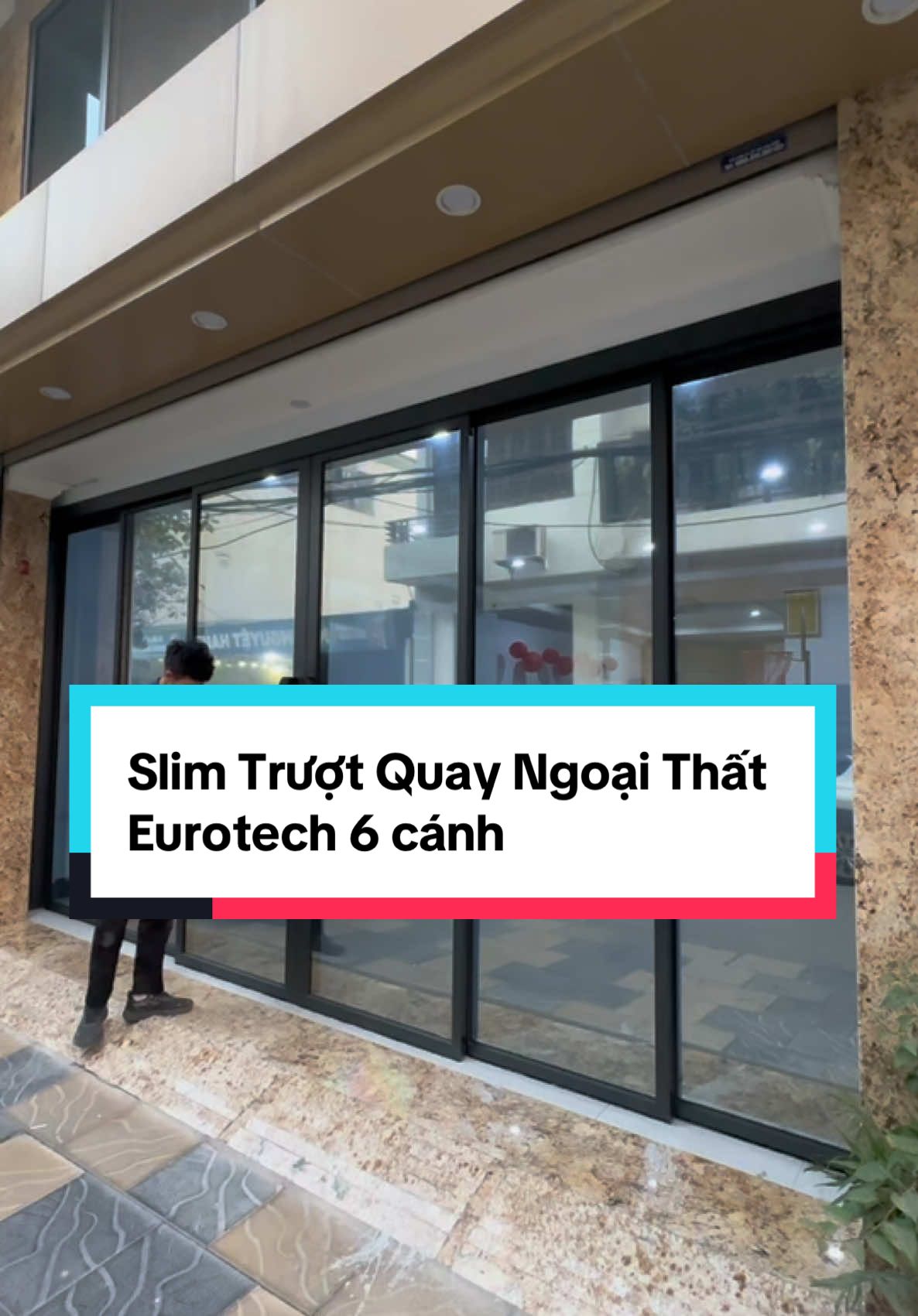 Cửa Slim trượt quay eurotech 6 cánh ngoại thất ạ☺️ #mungeurotech #xuhuongnhomkinh #cuatruotquayeurotech #truotquay #truotquayeurotech #cuatruotquay 