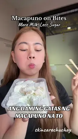 Sulit yung pag bili sa macapuno na to, ang daming gatas, ang daming laman pero less sugar 😍. #macapuno #macapunobites #naysusanmacapunobites #snack 