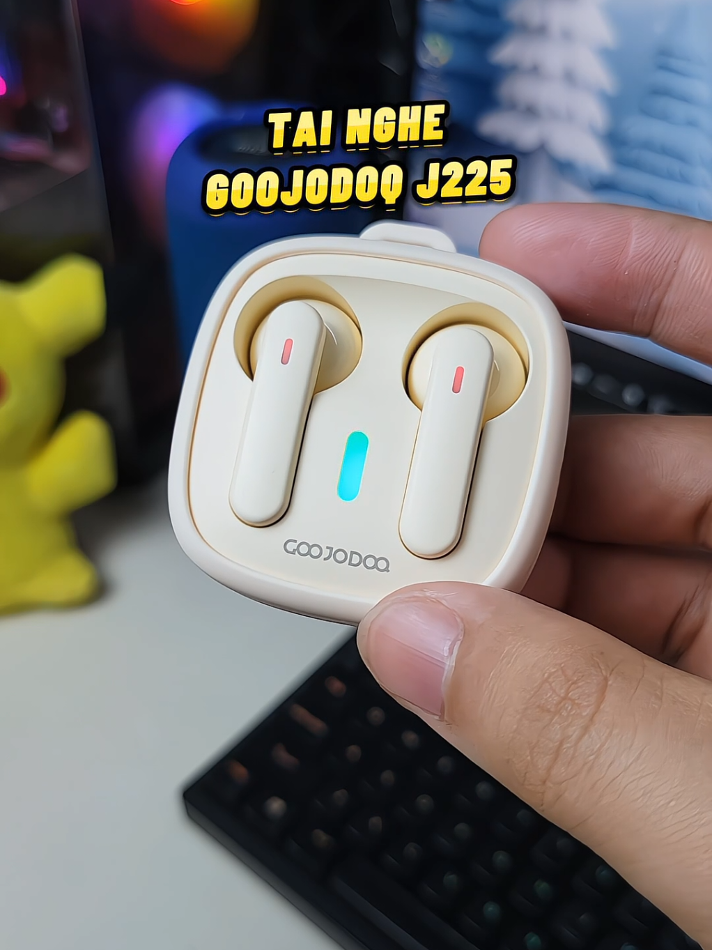 Tai nghe bluetooth Goojodoq J225 kèm phụ kiện #viral #fyp #docongnghe #phukiendienthoai #tainghe #tainghebluetooth #tainghegoojodoq 