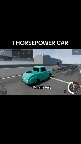 1 Horsepower car 1/4 mile test #dragrace #beamng #experiment #horsepower 