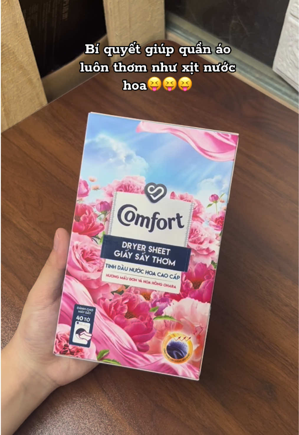 Combo 3 Giấy Thơm Comfort Hương mẫu đơn & hoa hồng#giaythomcomfort #giaysaythomcomfort #xh #tututhichreview 