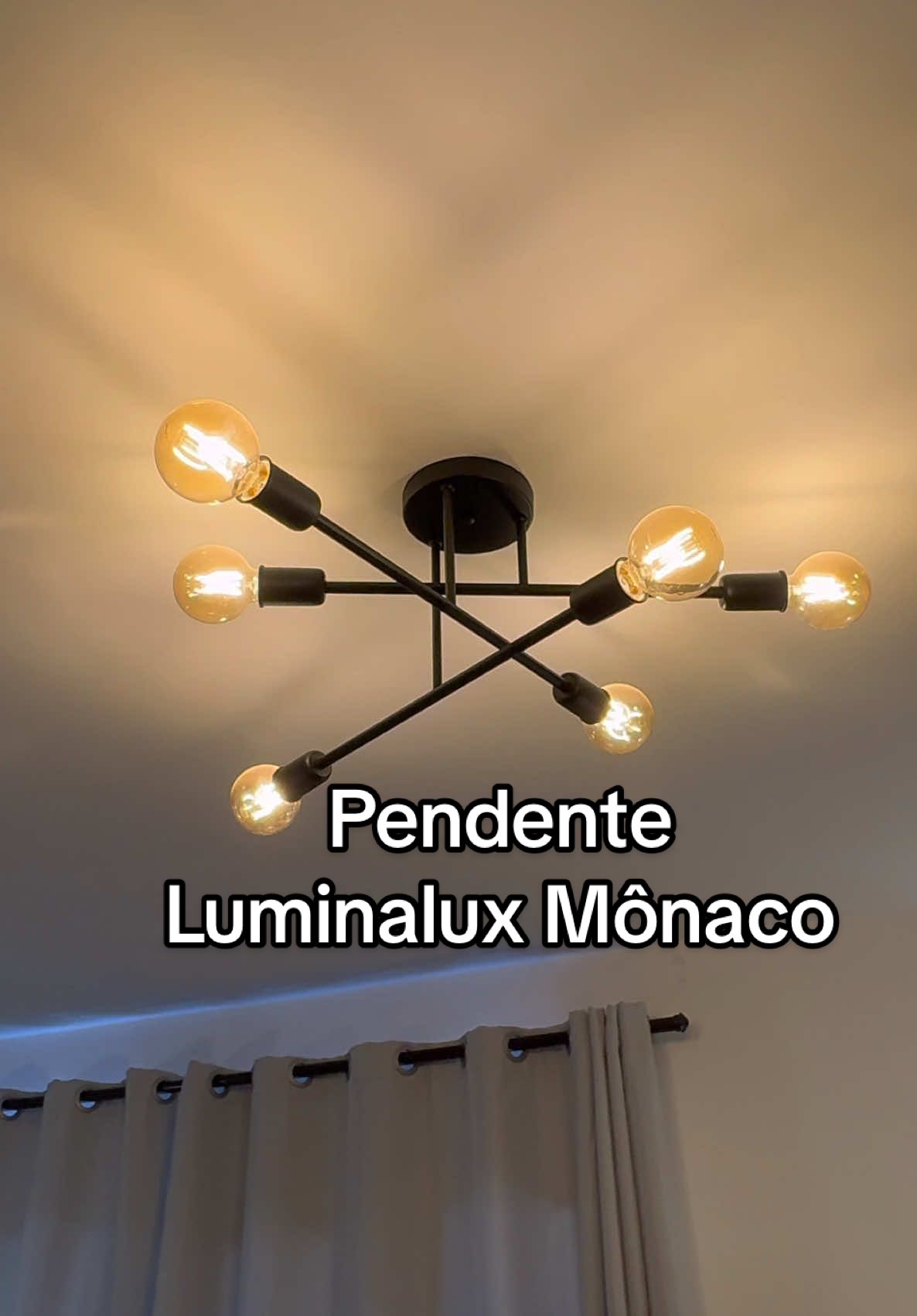 Plafon LUMINALUX MÔNACO✨ Você pode adquirir no Mercado Livre, somos Loja Oficial. Segue o link: https://produto.mercadolivre.com.br/MLB-2912575445-lustre-pendente-plafon-sputnik-moderno-gun-monaco-luminalux-_JM #plafon #plafondecorativo #inspiracaosala #ilumincao #luminalux 
