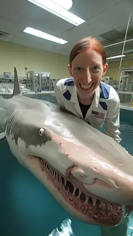 Meet Stretch, the shark who believes he can fly 🪽 #shark #sharks #ocean #sharkweek #harkdiving  #sharklover #underwater #harkconservation #savesharks #greatwhiteshark   #seacreatures #experiment #laboratory #aiart #aigeneratedvideo #aigeneratedimages #aigeneratedcontent #aiartcommunity #aiartist #aigenerated #aivideo #aivideos #fyp #explore #oceancreatures 