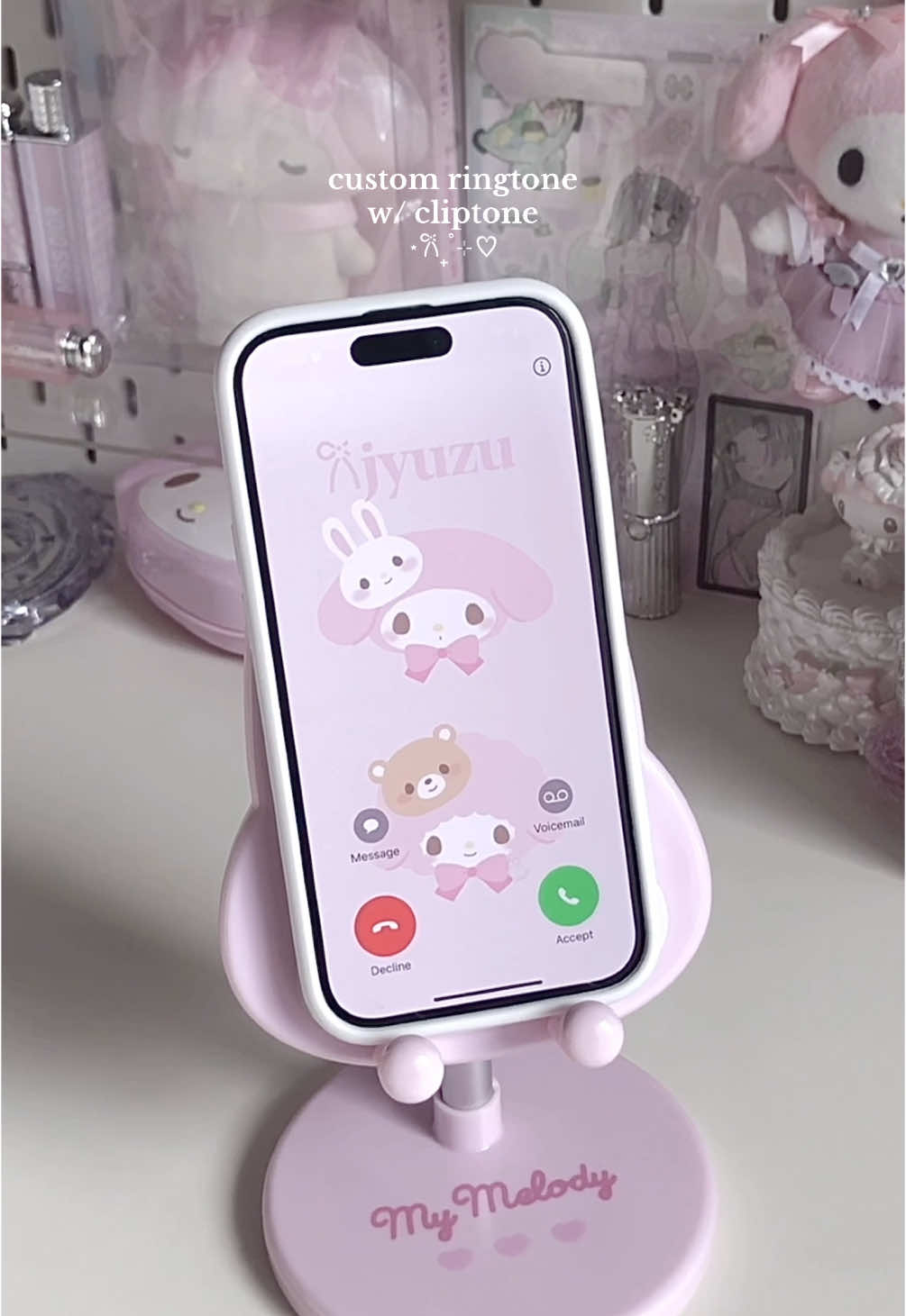 now I can easily change my ringtone to any songs I want >.<💕 @ClipTone #ringtone #tutorial #app #cliptone #sanrio #pink #mymelody #fypツ #foryou 