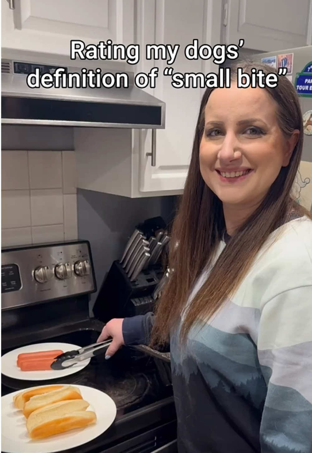 Rating my dogs’ ability to take a “small bite.” Which one is your dog like? #huskies #dogtok #comedy 